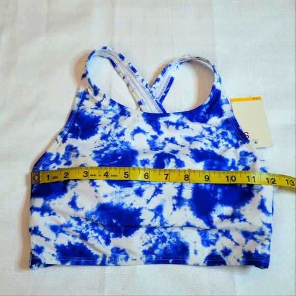 SO High Neck Bikini Top Blue and White Size Small - Picture 8 of 10